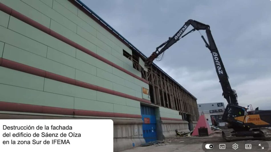 La Plataforma Stop Fórmula 1 Madrid denuncia que IFEMA destruye su propio patrimonio arquitectónico