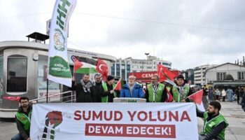 Manifestación en Estambul condena ataque a flotilla rumbo a Gaza