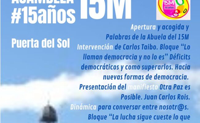 Asamblea  #15años15M en la Puerta del Sol (Madrid)