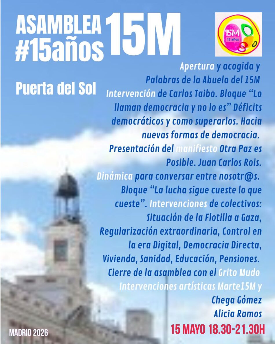 Asamblea  #15años15M en la Puerta del Sol (Madrid)