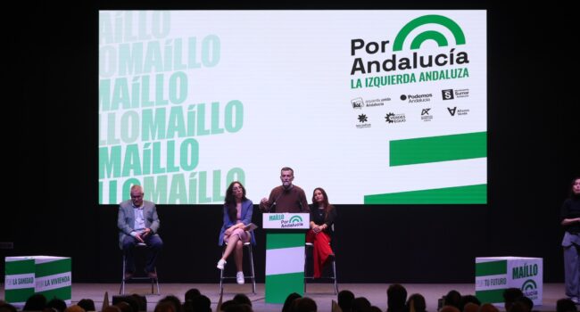 Maíllo propone supermercados públicos para garantizar una alimentación saludable y acusa a PP, PSOE y Vox de “perjudicar al campo andaluz”