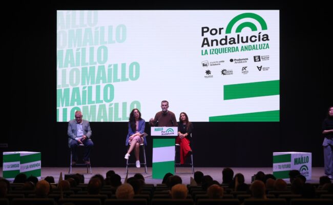 Maíllo propone supermercados públicos para garantizar una alimentación saludable y acusa a PP, PSOE y Vox de “perjudicar al campo andaluz”