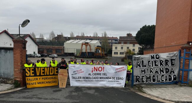 SFF-CGT denuncia el cierre del taller de Renfe en Miranda de Ebro