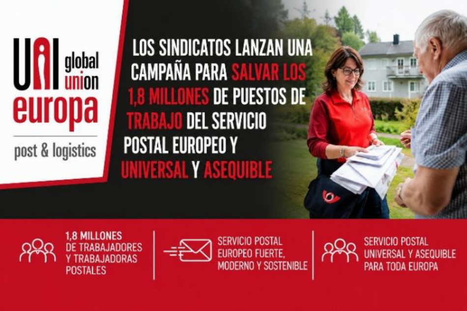 Sindicatos europeos lanzan una campaña urgente para “salvar el servicio postal” ante la amenaza creciente de privatización