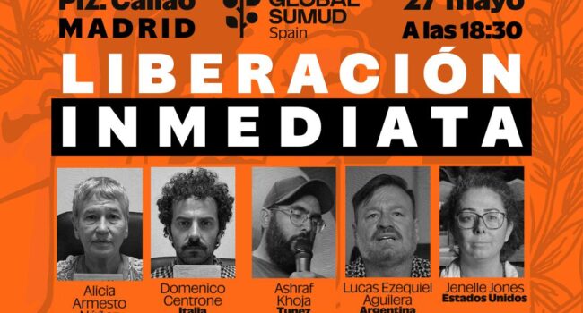 Convocan concentración urgente esta tarde en Callao (Madrid) para exigir la liberación de los activistas del convoy humanitario Global Sumud retenidos en Libia