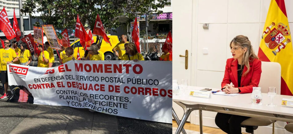 La Plataforma de Trabajadores/as a Jornada Parcial de Correos traslada a la Ministra de Trabajo la “grave precariedad estructural” que sufren miles de empleados/as de la empresa pública