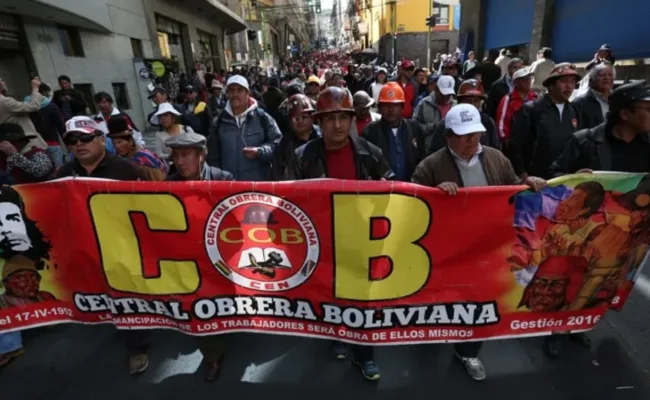 Central Obrera Boliviana (COB) condiciona diálogo a anulación de aprehensiones y ordena paso humanitario en bloqueos