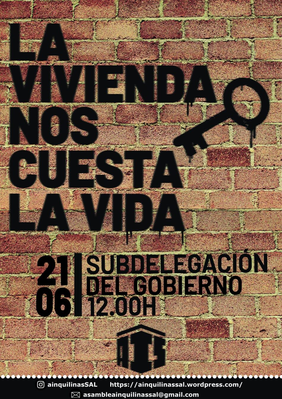 La Asamblea de Inquilinas convoca en Salamanca la movilización estatal por la vivienda el 21 de junio