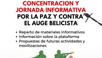 La plataforma «Valladolid contra la Guerra» convoca este sábado en Fuente Dorada una concentración y jornada informativa por la paz y contra la escalada belicista