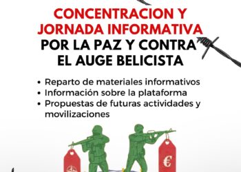 La plataforma «Valladolid contra la Guerra» convoca este sábado en Fuente Dorada una concentración y jornada informativa por la paz y contra la escalada belicista