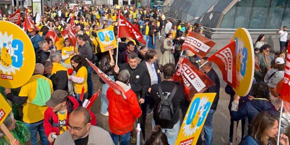 CCOO proseguirá con las movilizaciones hasta alcanzar mejoras para las escuelas infantiles de 0-3 años: Manifestación unitaria el 23 de mayo