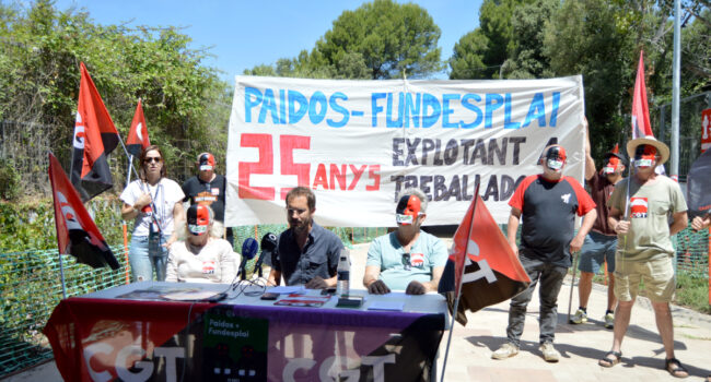 CGT convoca un piquet davant les oficines de Fundesplai: “la precarietat al lleure també afecta l’educació pública”