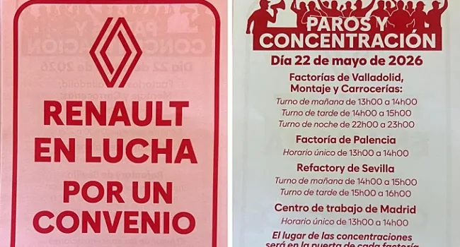 IU Castilla y León respalda la huelga en Renault y exige a la Junta que se posicione del lado de la plantilla