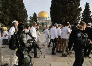 Colonos irrumpen en Al-Aqsa para participar en la Marcha de la Bandera