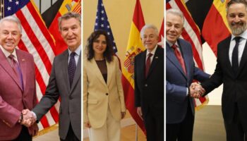 Maíllo y Santiago denuncian un «complot» entre el PP y Trump y exige explicaciones por las reuniones secretas del embajador de EE.UU. con Feijóo, Abascal y Ayuso esta semana