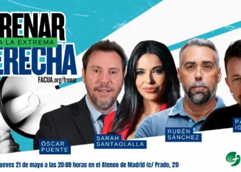 Óscar Puente, Sarah Santaolalla, Pablo Iglesias y Rubén Sánchez intervienen el 21M en Madrid en la iniciativa ‘Frenar a la extrema derecha’