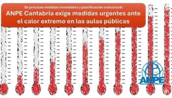 ANPE: «El calor extremo en las aulas de Cantabria exige medidas inmediatas y una planificación real»