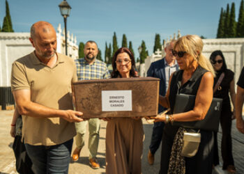 Entregan los restos mortales de Ernesto Morales Casado, primer identificado de origen catalán, víctima de la prisión franquista de Orduña