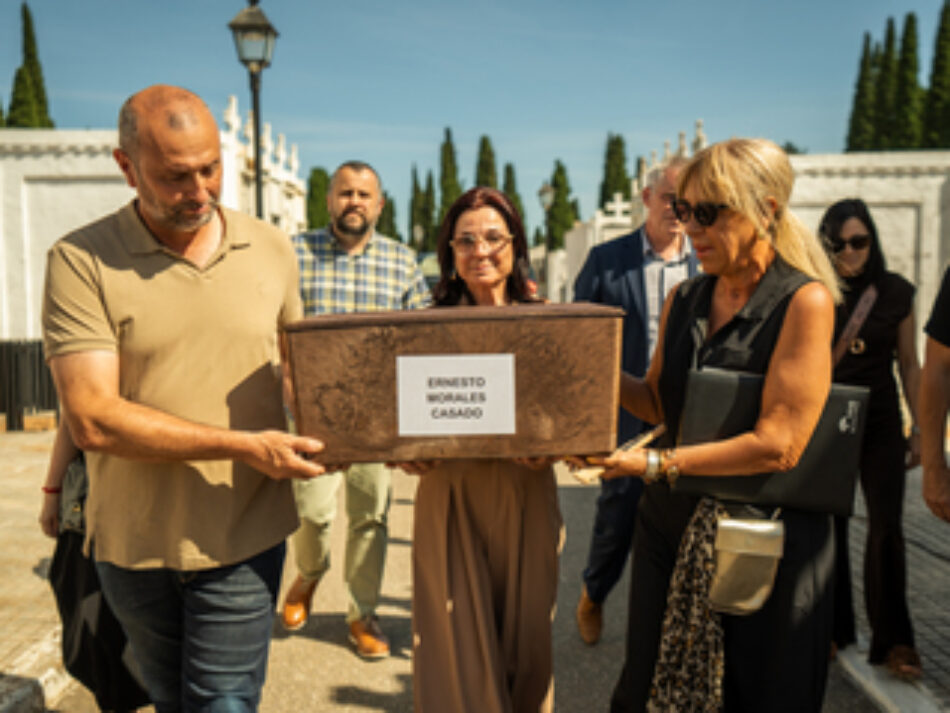 Entregan los restos mortales de Ernesto Morales Casado, primer identificado de origen catalán, víctima de la prisión franquista de Orduña