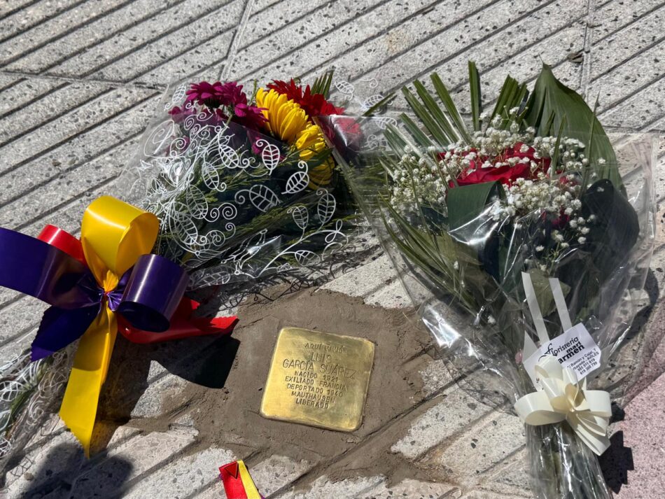 Asturias instala un stolpersteine en recuerdo de Luis García Suárez, víctima de los campos de concentración nazis