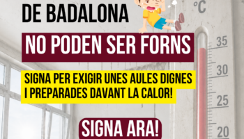 Badalona En Comú impulsa una campanya de signatures per exigir la climatització de totes les escoles públiques de la ciutat