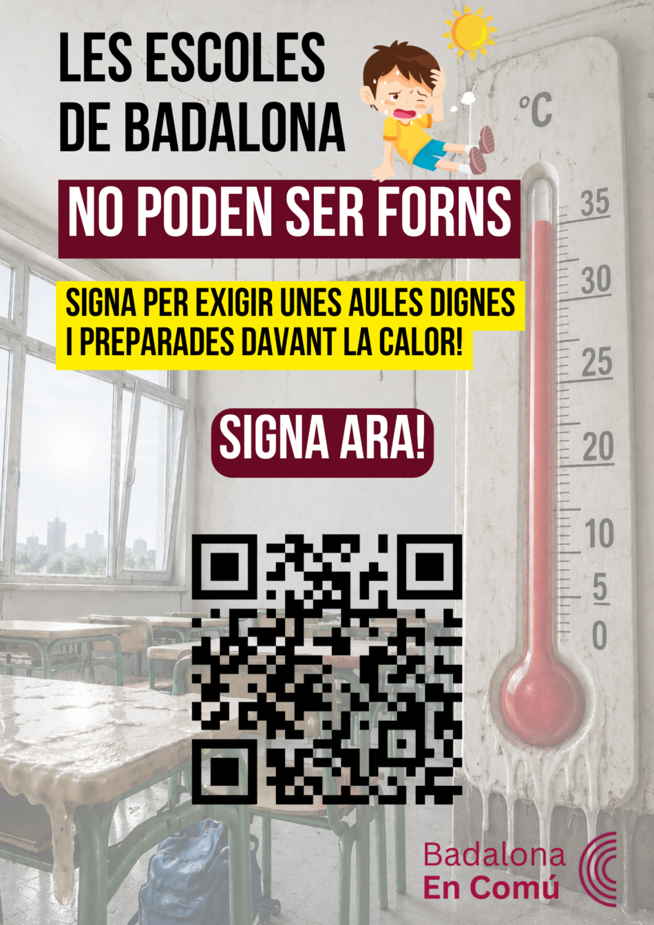 Badalona En Comú impulsa una campanya de signatures per exigir la climatització de totes les escoles públiques de la ciutat