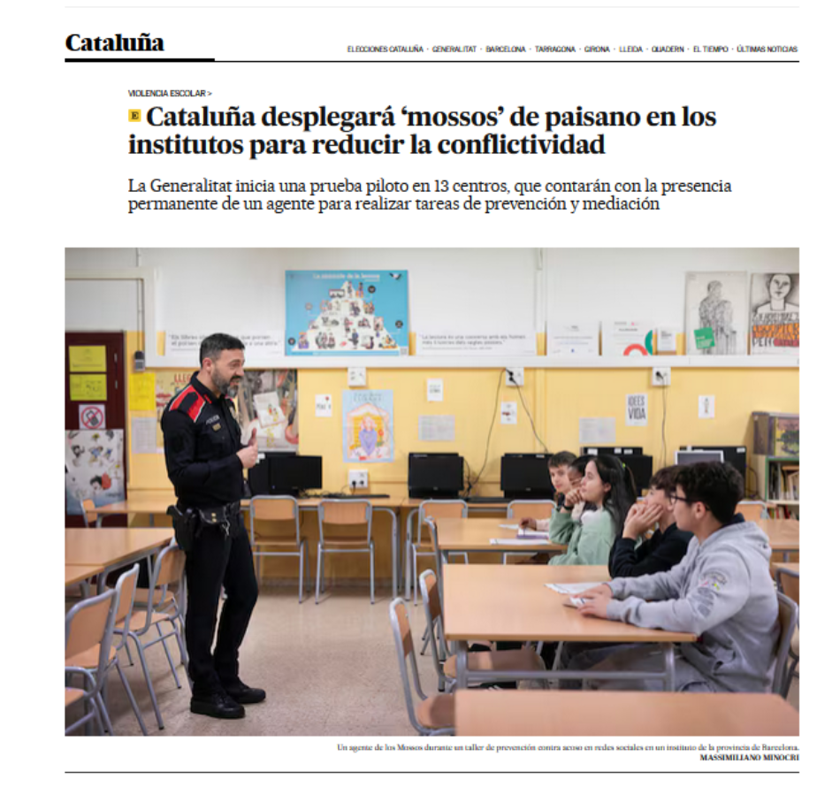 Desmilitaritzem l’Educació acusa el Govern d'»enrocar-se» i exigeix la retirada definitiva del pla pilot policial als centres escolars