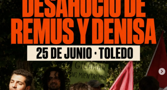 Remus y Denisa pueden quedarse en la calle el 25 de junio: la Unión Popular de Inquilinos exige paralizar su desahucio