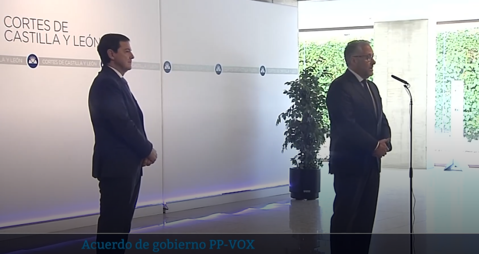 El PCE de León tacha de “pacto de sueldos” el acuerdo para gobernar la Junta entre PP y Vox