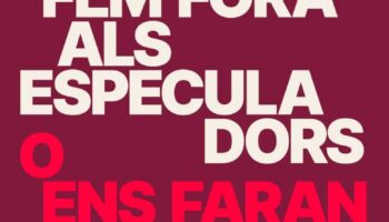 Els Comuns porten al carrer el no a l’ampliació de l’aeroport, la defensa de l’habitatge i una fiscalitat més justa
