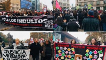 Manifestantes en Chile rechazan indulto para violadores de DDHH