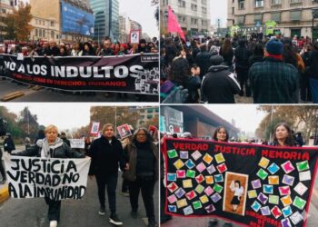 Manifestantes en Chile rechazan indulto para violadores de DDHH