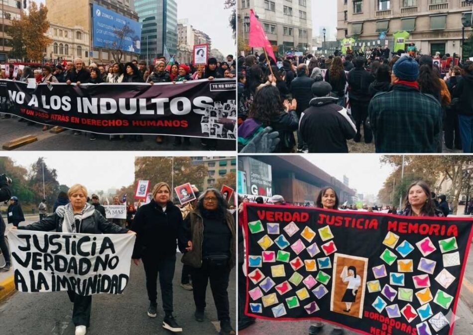 Manifestantes en Chile rechazan indulto para violadores de DDHH