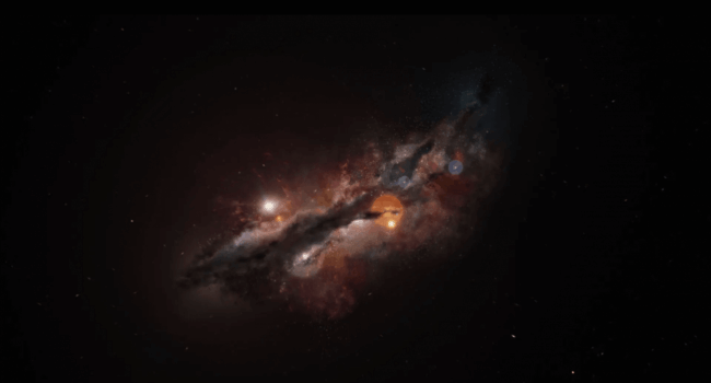 El supertelescopio ALMA detecta por primera vez el gas que alimentó a las galaxias primitivas