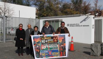Piden a Alemania a poner fin a la militarización y a los envíos de armas a Israel