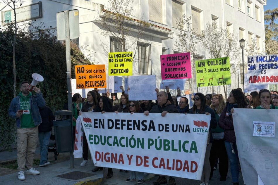 USTEA llama a organizaciones sindicales y al profesorado andaluz a manifestarse en septiembre ante el deterioro de la educación pública