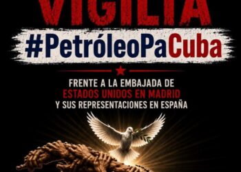 Vigilia frente a la Embajada de EE.UU. en Madrid para denunciar el bloqueo a Cuba: 5 de junio