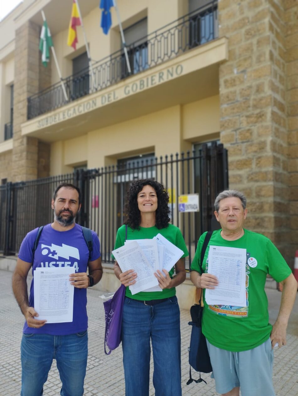 USTEA entrega en las Subdelegaciones del Gobierno de Andalucía miles de firmas para exigir por un acceso justo para el personal interino docente