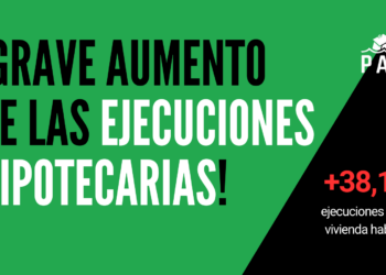 Las ejecuciones hipotecarias sobre viviendas habituales se disparan un 38% en el primer trimestre de 2026