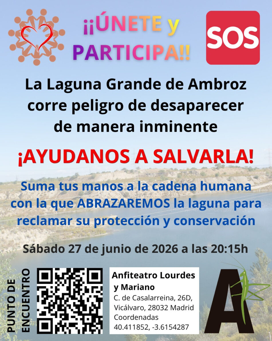 Convocan cadena humana para salvar las lagunas de Ambroz: 27 de junio