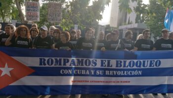 Madrid, Barcelona, València y Las Palmas se movilizaron contra el bloqueo energético y el cerco económico de EE. UU. a Cuba