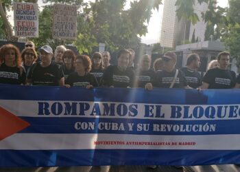 Madrid, Barcelona, València y Las Palmas se movilizaron contra el bloqueo energético y el cerco económico de EE. UU. a Cuba