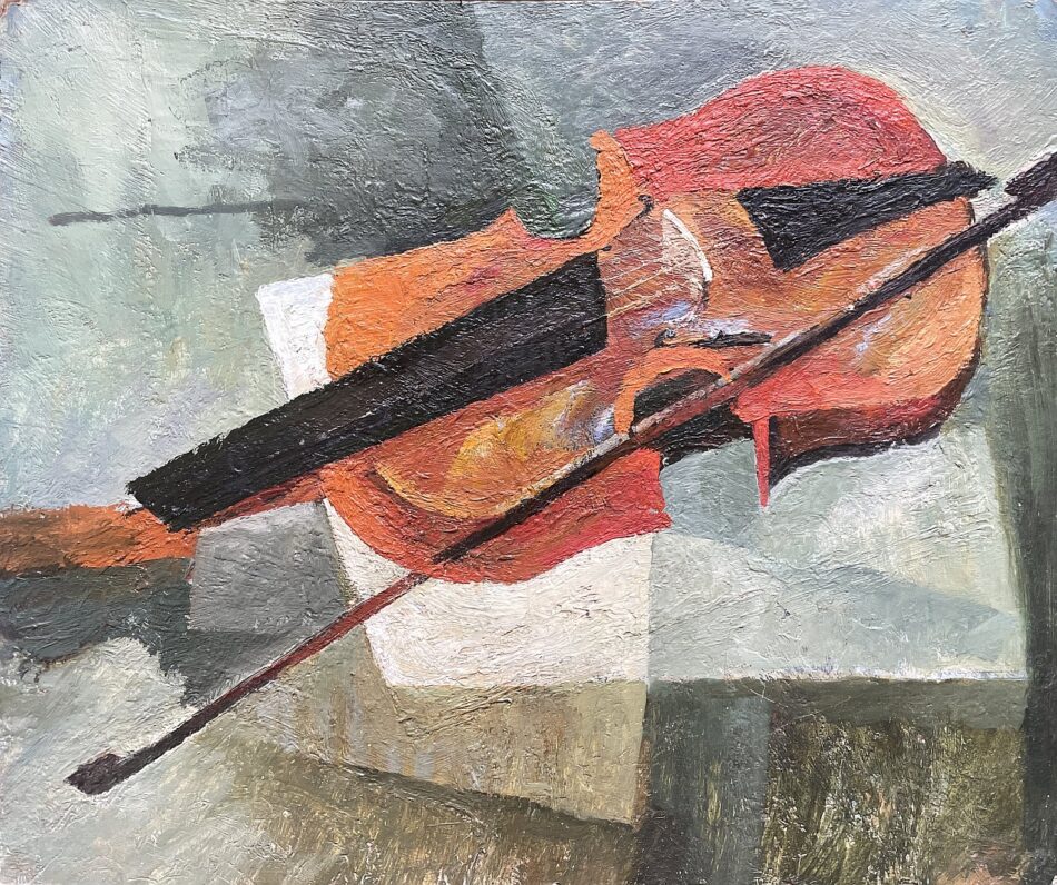 Cuerda nueva para violín roto