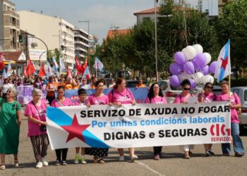 Traballadoras do SAF exixen condicións laborais dignas e seguras un ano despois do asasinato da compañeira Teresa