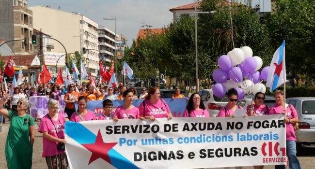 Traballadoras do SAF exixen condicións laborais dignas e seguras un ano despois do asasinato da compañeira Teresa