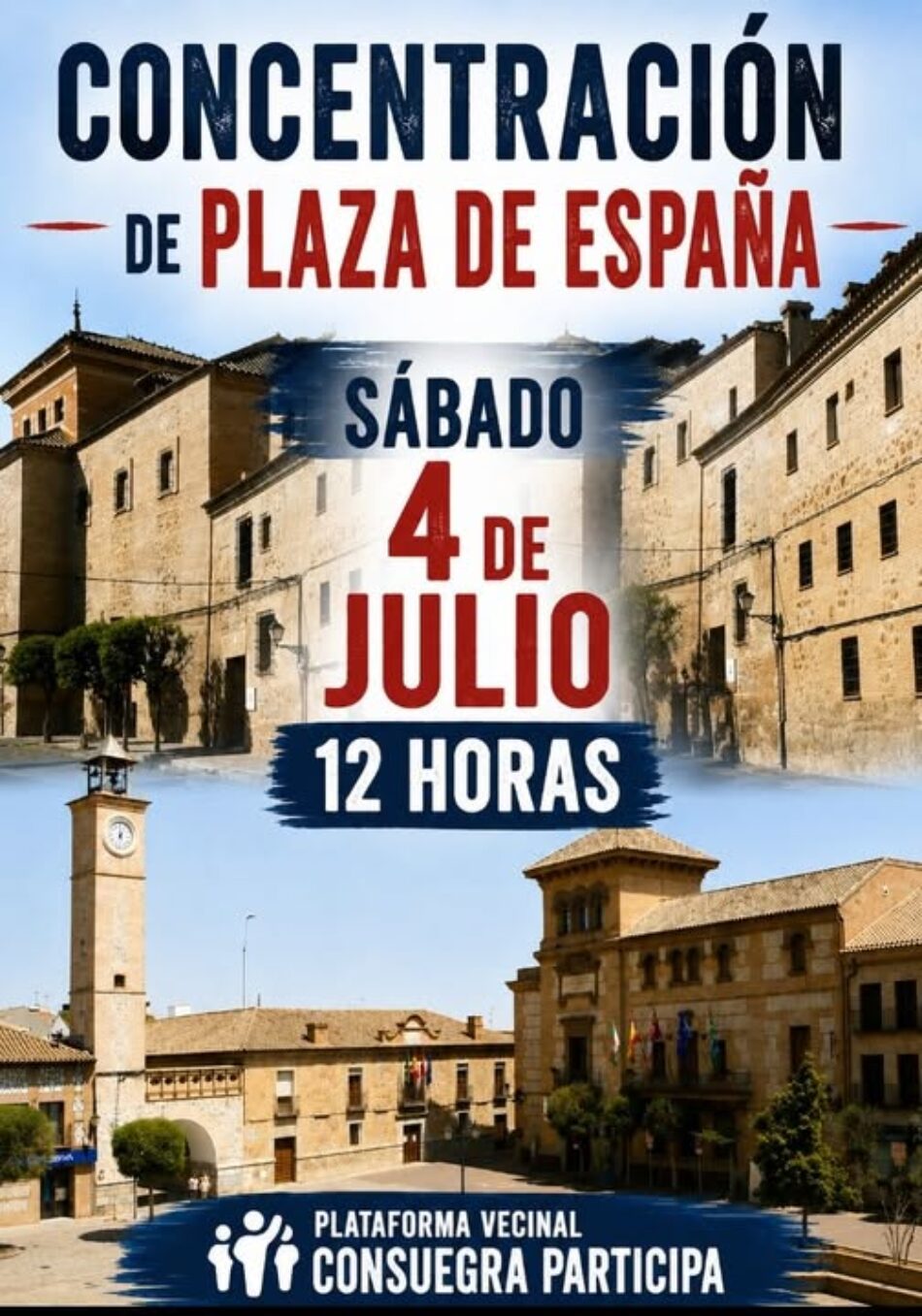 Concentración ciudadana ante el silencio de las administraciones tras la entrega de miles de firmas para reclamar un nuevo centro de salud y una residencia de mayores en Consuegra (Toledo)