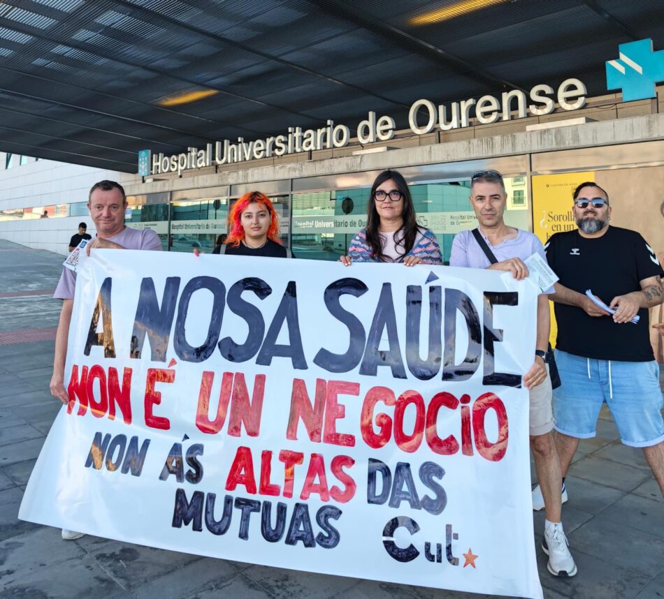 A CUT leva a súa campaña de concienciación contra o poder das mutuas nas altas médicas ata os centros hospitalarios e de saúde do país