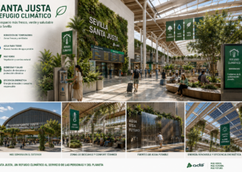 Recogen firmas para que Adif aproveche la reforma de Santa Justa para conformar la estación como un refugio climático