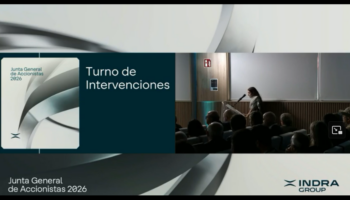 Organizaciones sociales denuncian en la Junta General de Accionistas de Indra su apuesta decidida por el negocio de la guerra