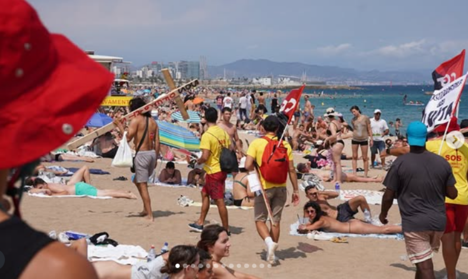 Socorristas de Barcelona se concentran el día mundial para la prevención de los ahogamientos 2026